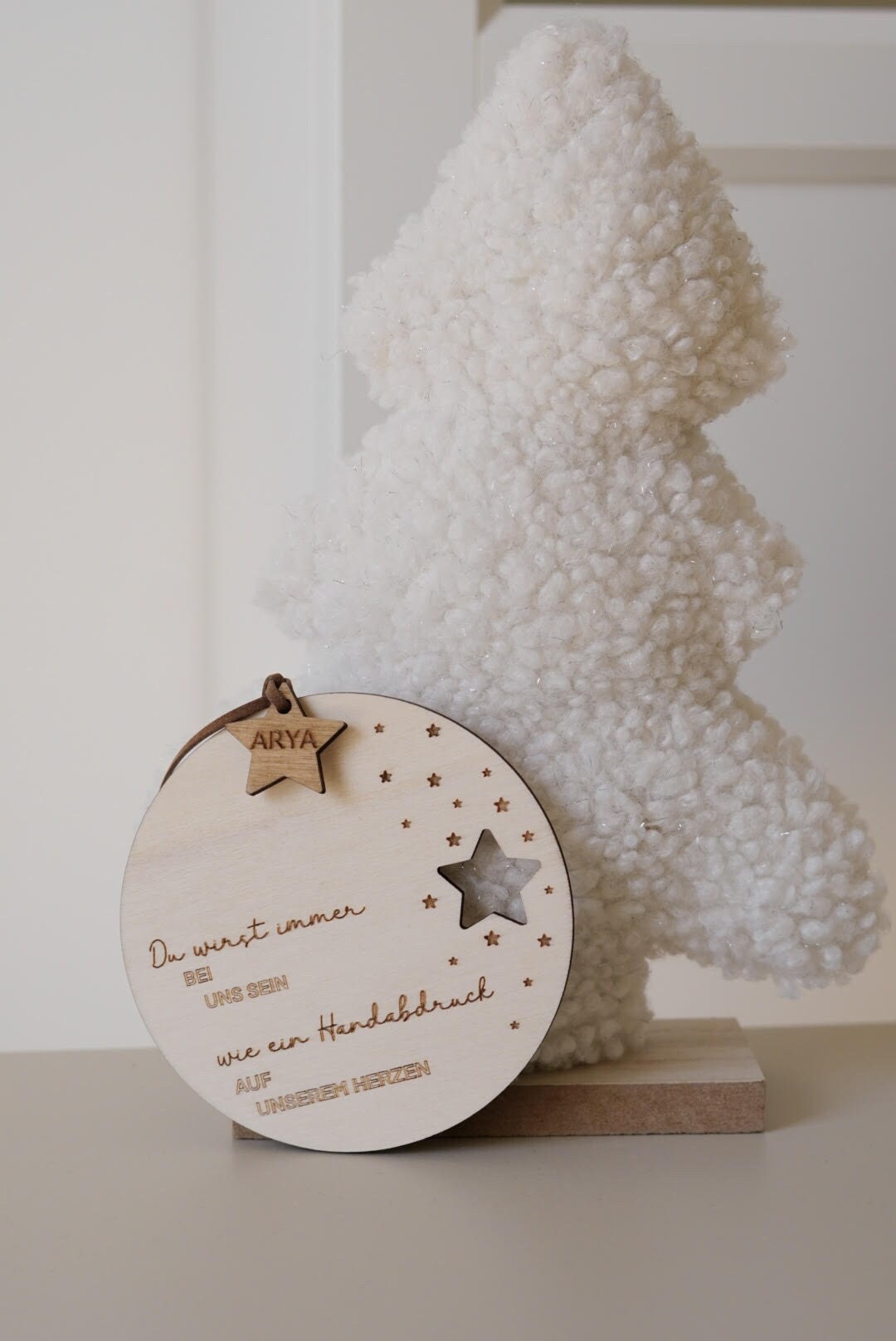 Anhänger aus Holz 2- Teilig mit Namen