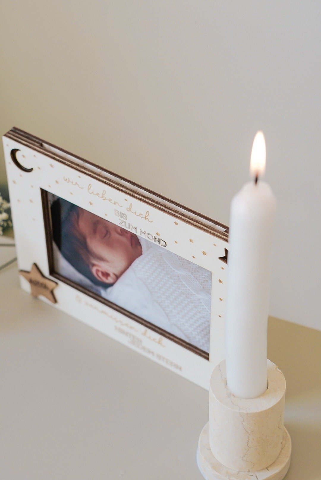 Bilderrahmen Holz mit Spruch Personalisiert - lalunechild