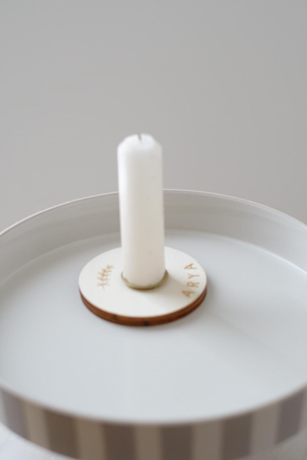 Kerzenhalter Trostgeschenk Stabkerze Personalisiert - lalunechild