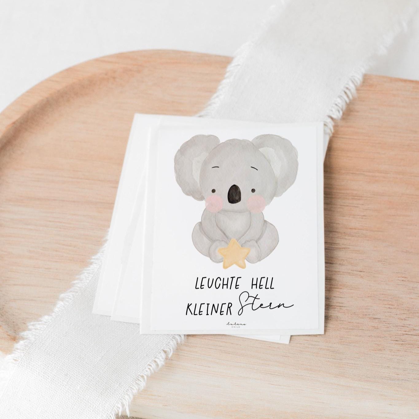 Aufkleber Grabkerze Koala – Leuchte hell kleiner Stern - lalunechild