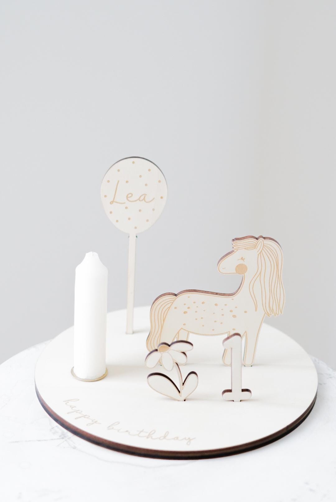 Geburtstagsteller Pferd Bauernhof Kerzenteller Geburtstagsparty