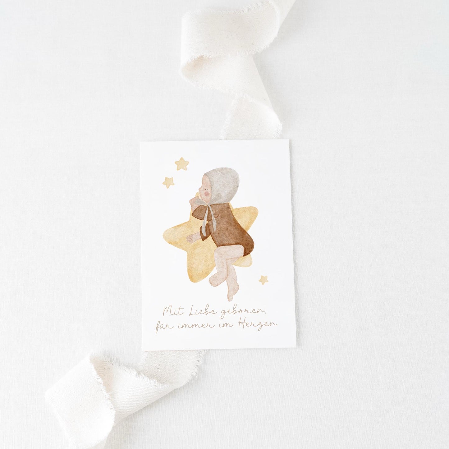 Postkarte Sternenkind mit Spruch