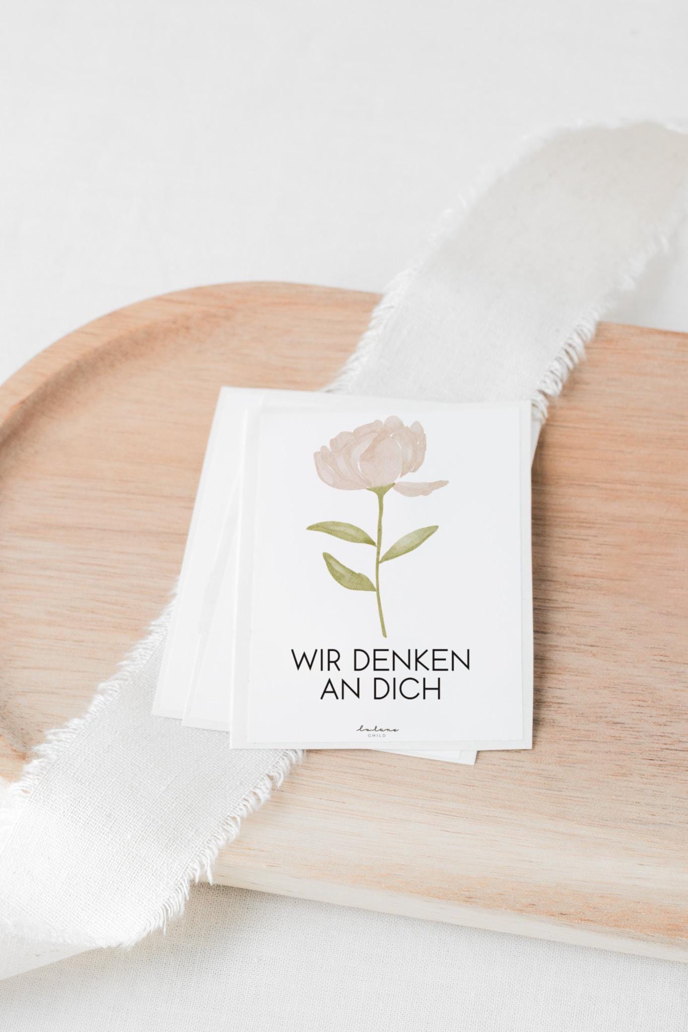 Aufkleber Grabkerze Pfingstrosen – Wir denken an dich - lalunechild