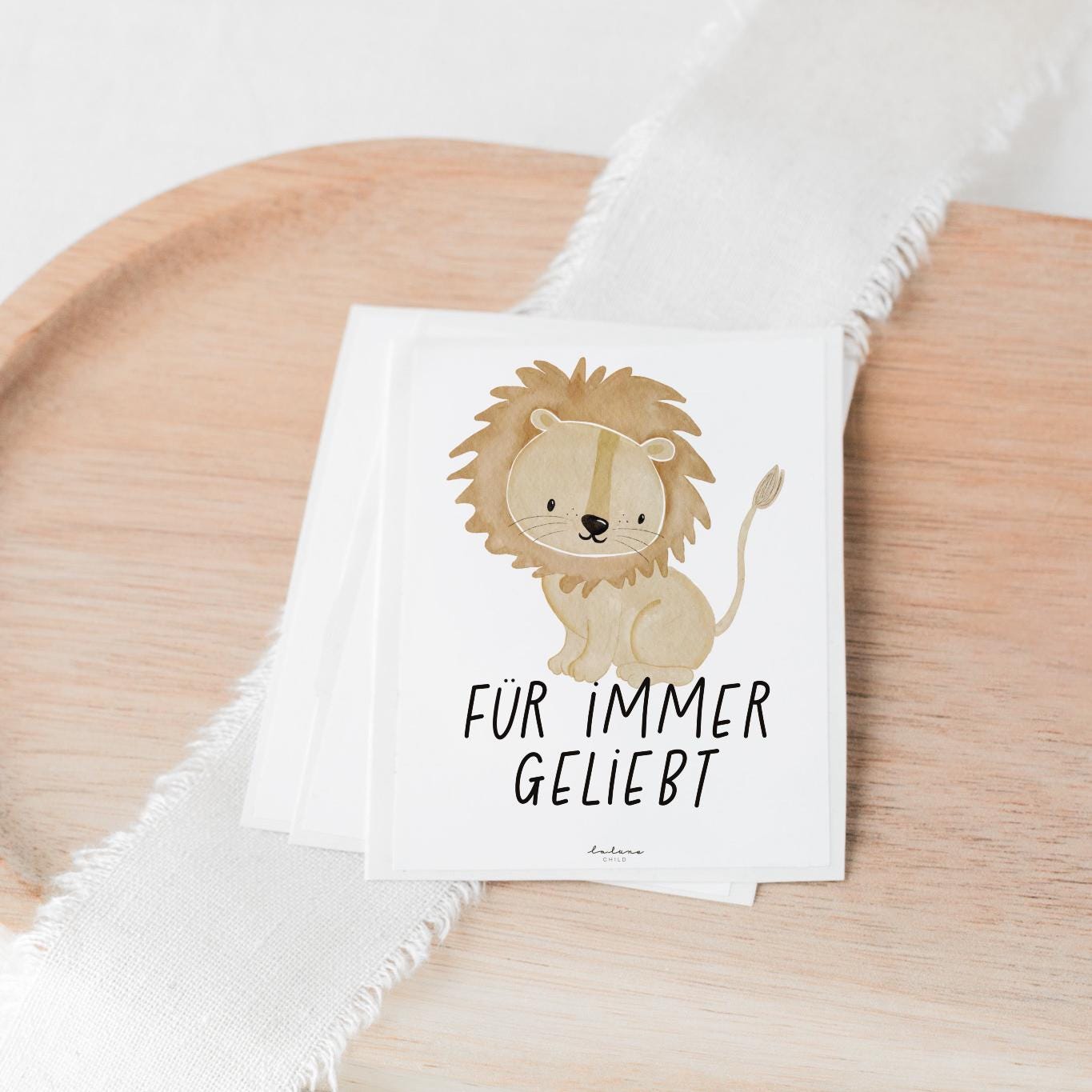 Aufkleber Grabkerze Löwe – Für immer geliebt