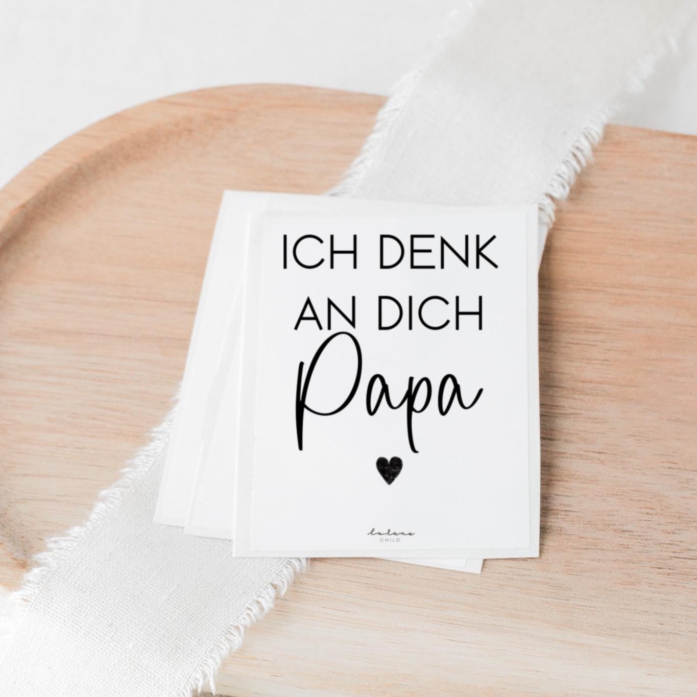 Grabkerze Aufkleber Sticker Ich denk an dich Papa Geburtstag Trauer