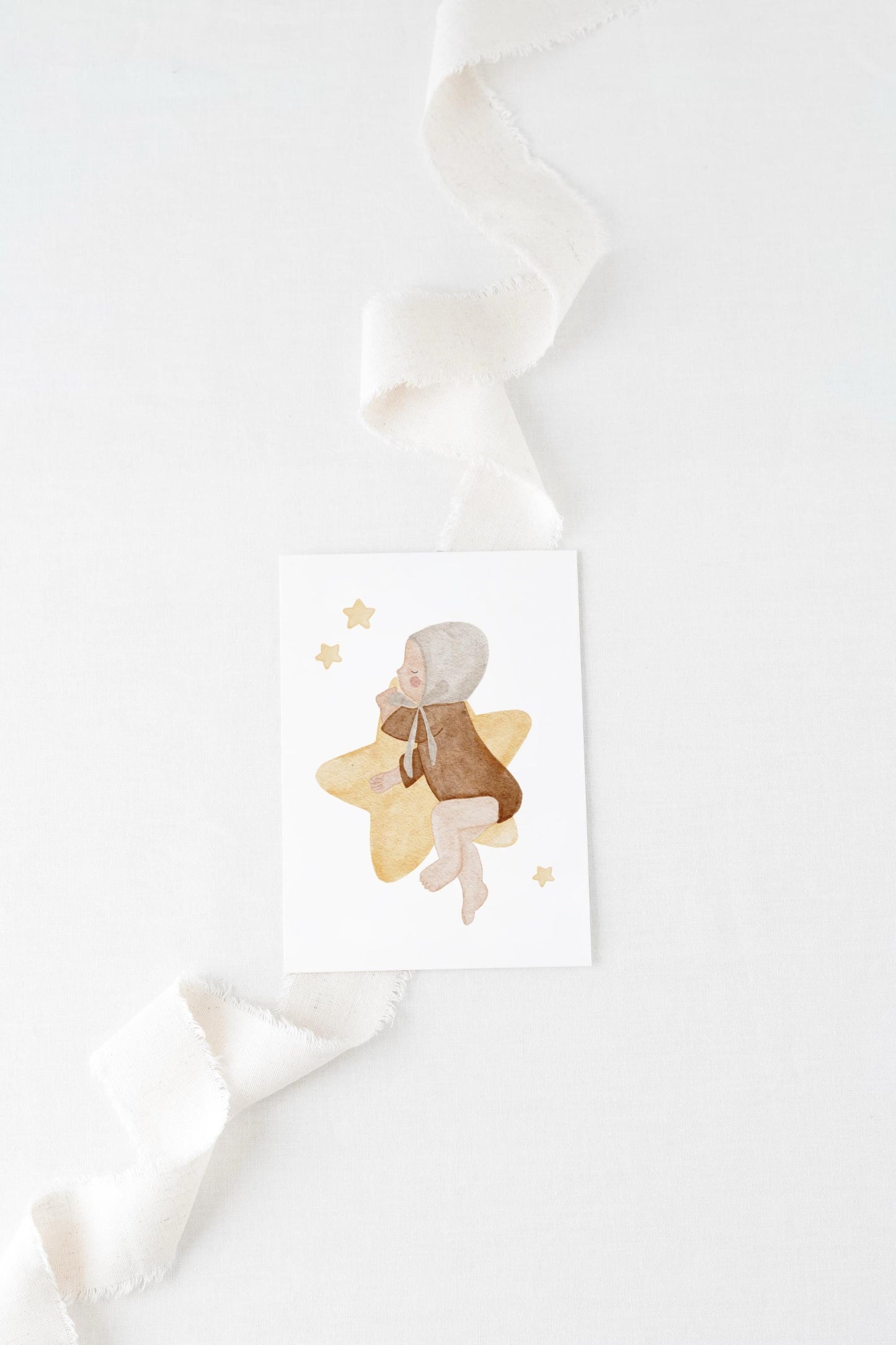 Trauerkarte Kind mit Stern A6 Postkarte ohne Spruch Trauerkarte Sternenkind Aquarell Trauerkarten Set