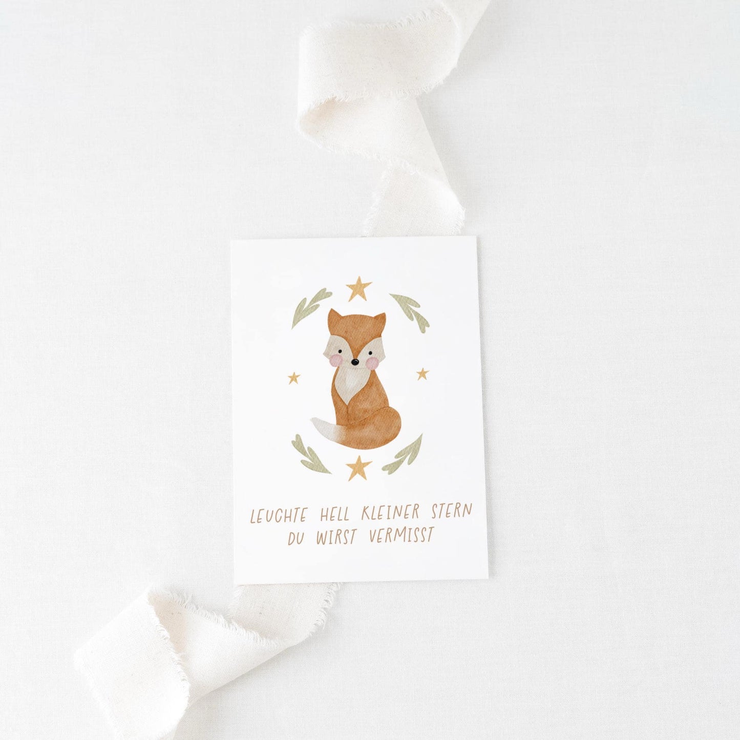 Postkarte Fuchs mit Spruch