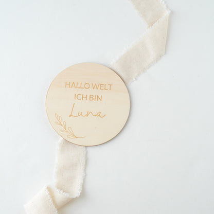 Holzschild Baby Geburt