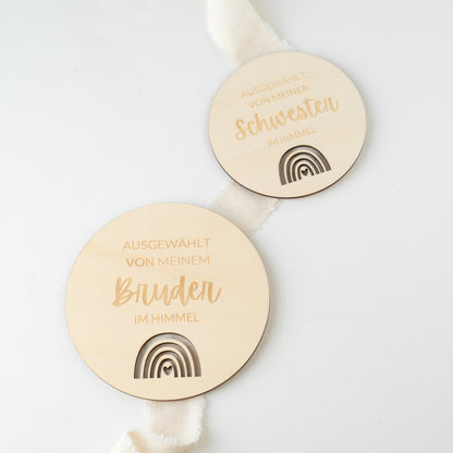 Holzschild Baby Regenbogenbaby