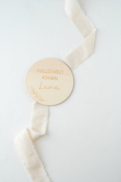 Holzschild Baby Geburt