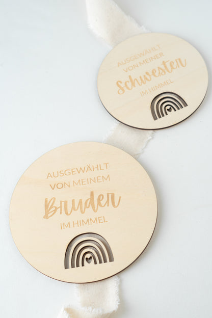 Holzschild Baby Regenbogenbaby