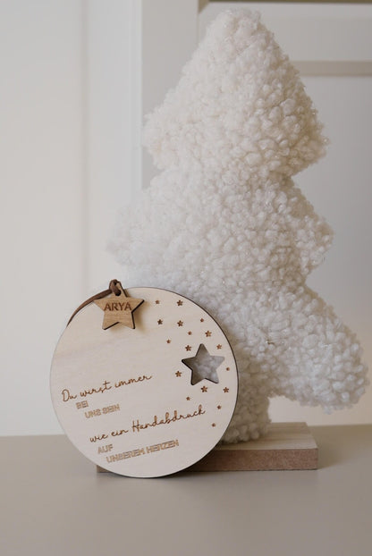 Anhänger aus Holz 2- Teilig mit Namen