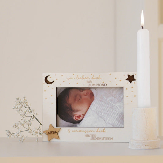 Bilderrahmen Holz mit Spruch Personalisiert