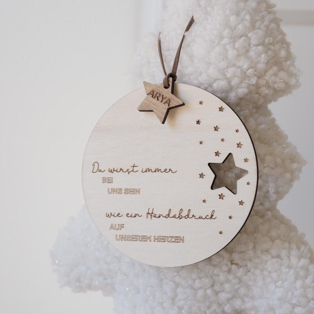 Anhänger aus Holz 2- Teilig mit Namen