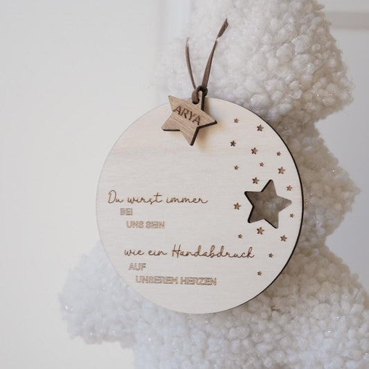 Anhänger aus Holz 2- Teilig mit Namen