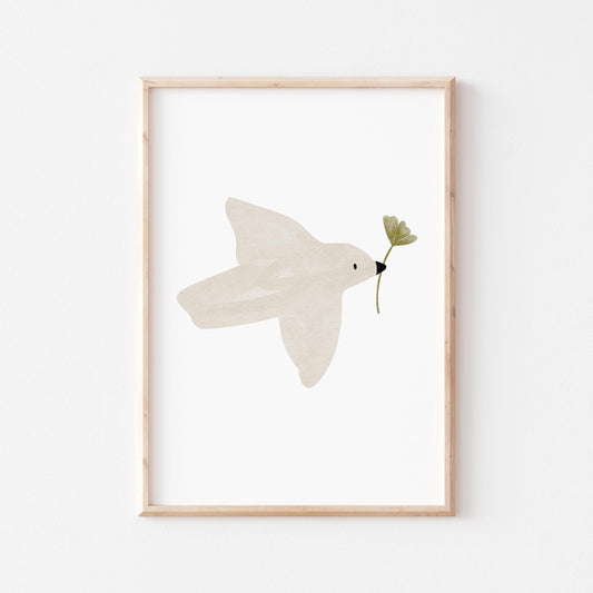 Taube Poster Kinderzimmer Lalunechild