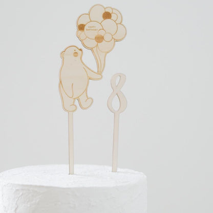 Caketopper Bär mit Luftballons
