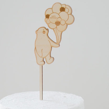 Caketopper Bär mit Luftballons