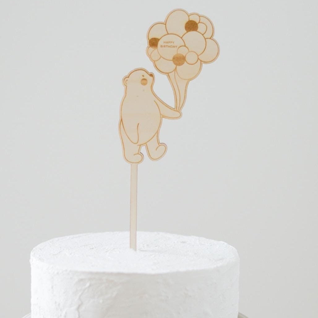 Bär Cake topper Happy Birthday