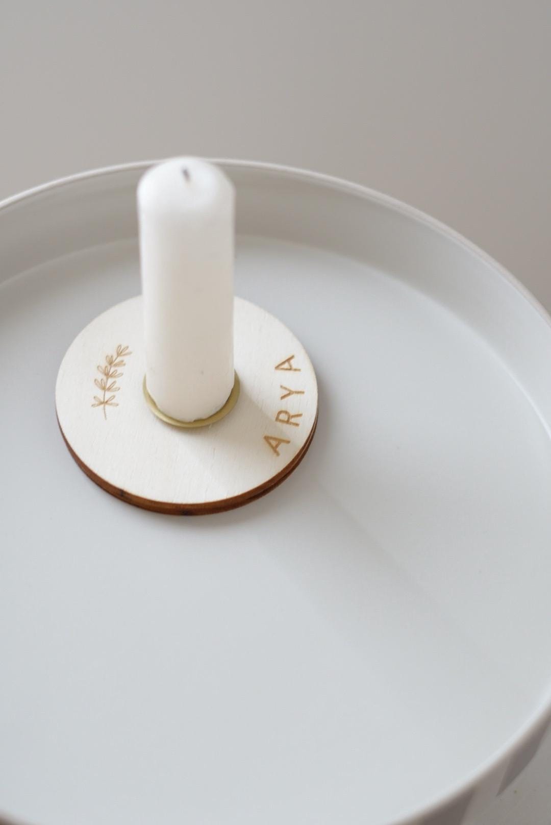 Kerzenhalter Trostgeschenk Stabkerze Personalisiert