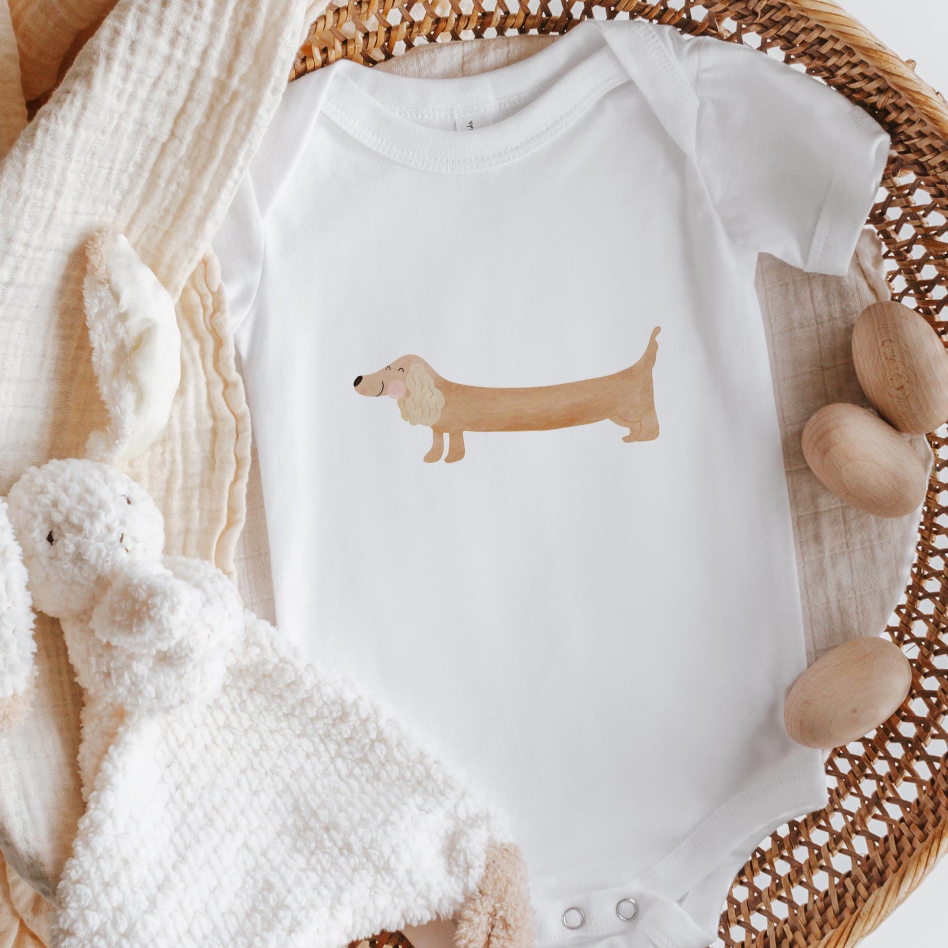 Dackel Babybody Bügelbild Sweatshirt Kinder Bügelbilder