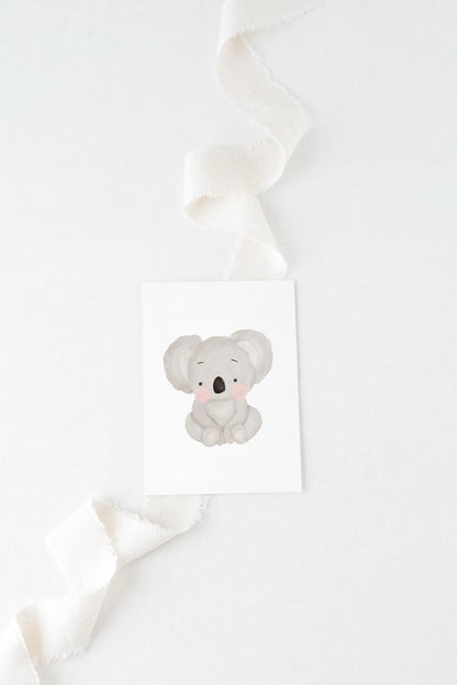 Postkarte Koala Geburtstag Kind Safari Party Poster niedlich