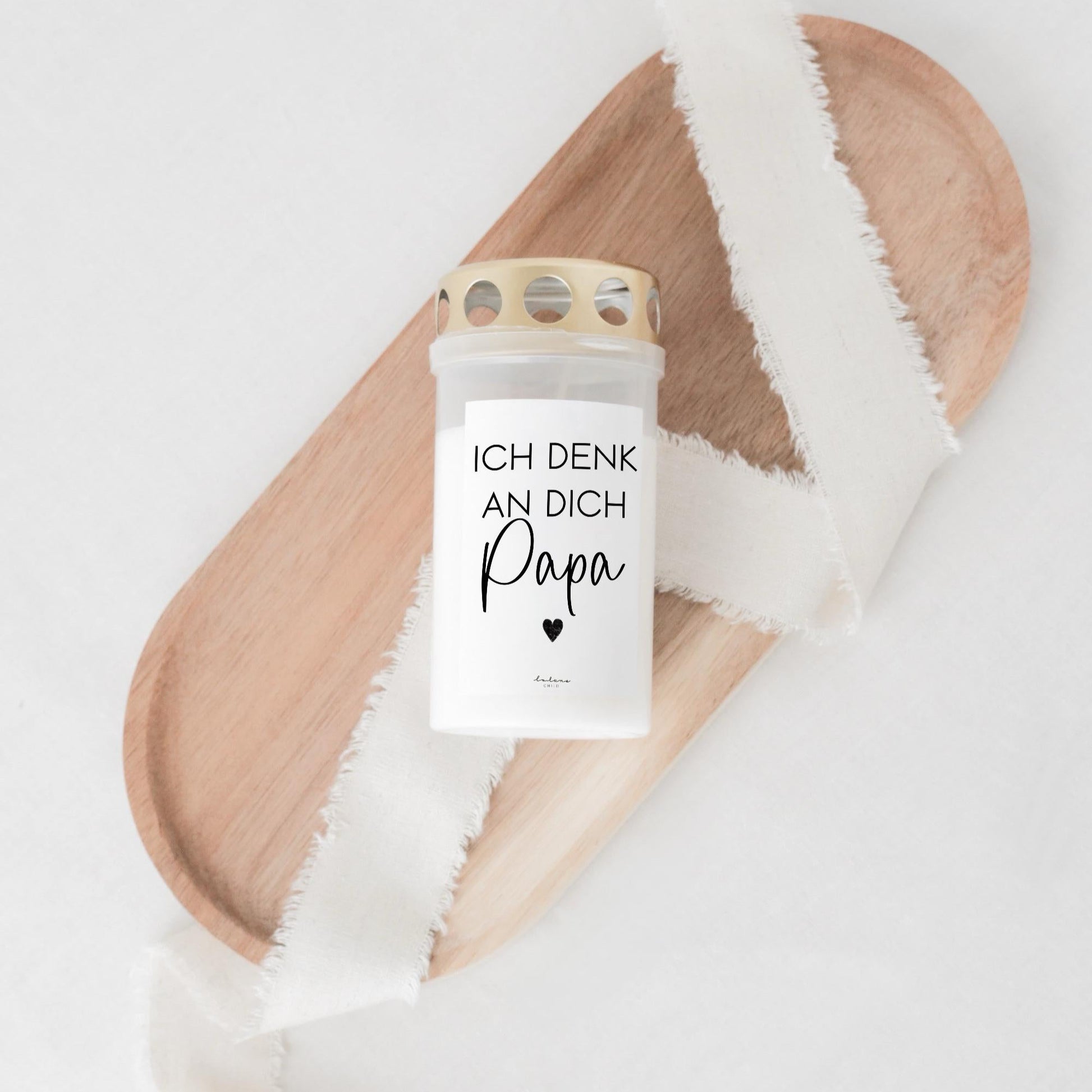 Papa Grabkerze Ich denk an dich schlicht trauer Beerdigung