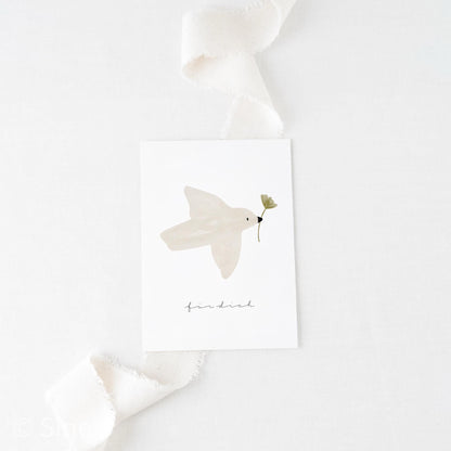 Postkarte „Taube mit Zweig“ – Aquarell mit Spruch „für dich“ | A6