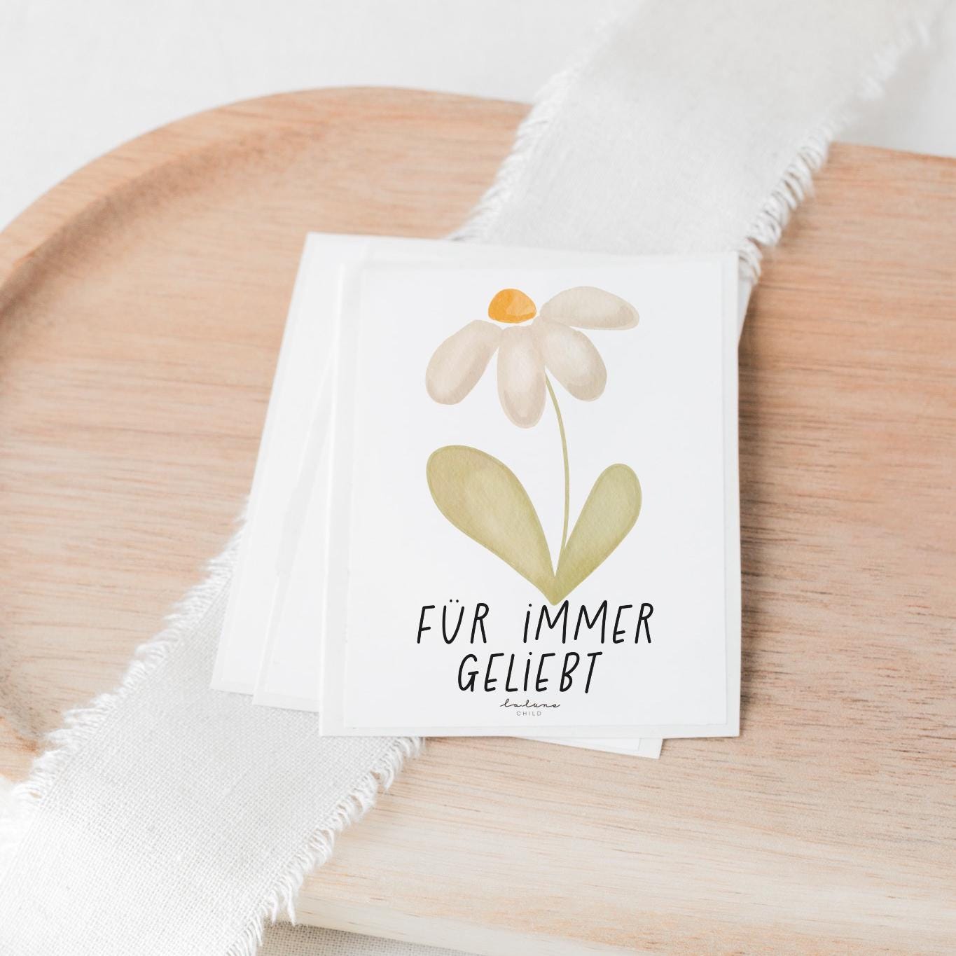 Aufkleber Grabkerze Gänseblümchen – Für immer geliebt