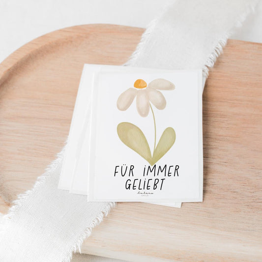 Aufkleber Grabkerze Gänseblümchen – Für immer geliebt