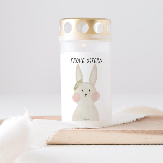 Grabkerze mit Spruch „frohe Ostern" Trauerkerze Trauergeschenk Sternenkind Ostern