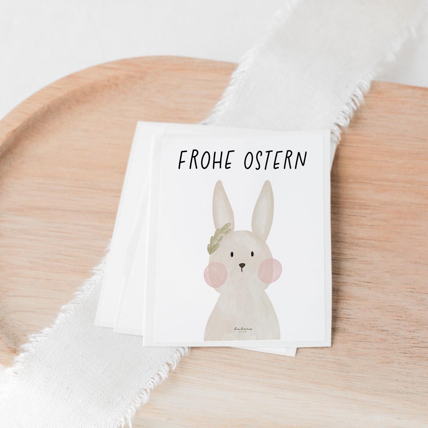 Aufkleber Grabkerze Hase Ostern – Frohe Ostern