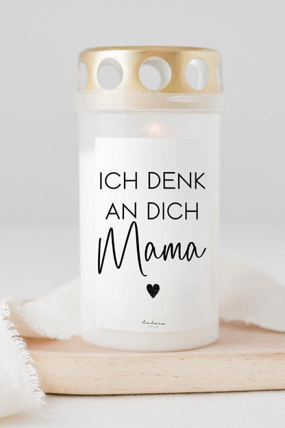 Mama Grabkerze Vermissen Trauer Mama trauergeschenk Muttertag Beerdigung Mama