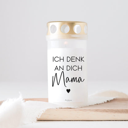 Mama Grabkerze Vermissen Trauer Mama trauergeschenk Muttertag Beerdigung Mama