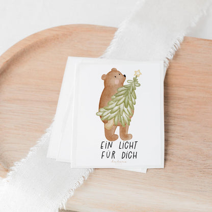 Grabkerze Aufkleber Sticker Weihnachten Ein Licht für dich Tannenbaum