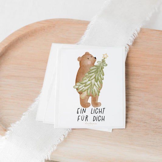 Grabkerze Aufkleber Sticker Weihnachten Ein Licht für dich Tannenbaum