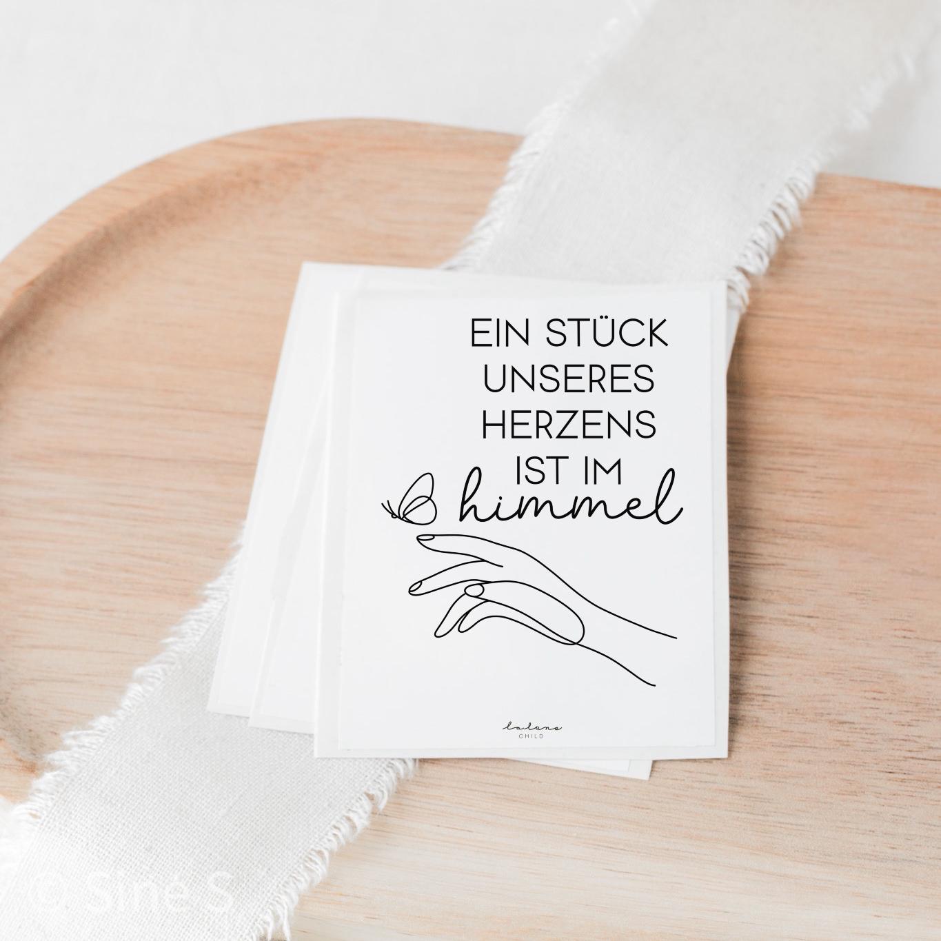 Aufkleber Grabkerze Schmetterling mit Spruch