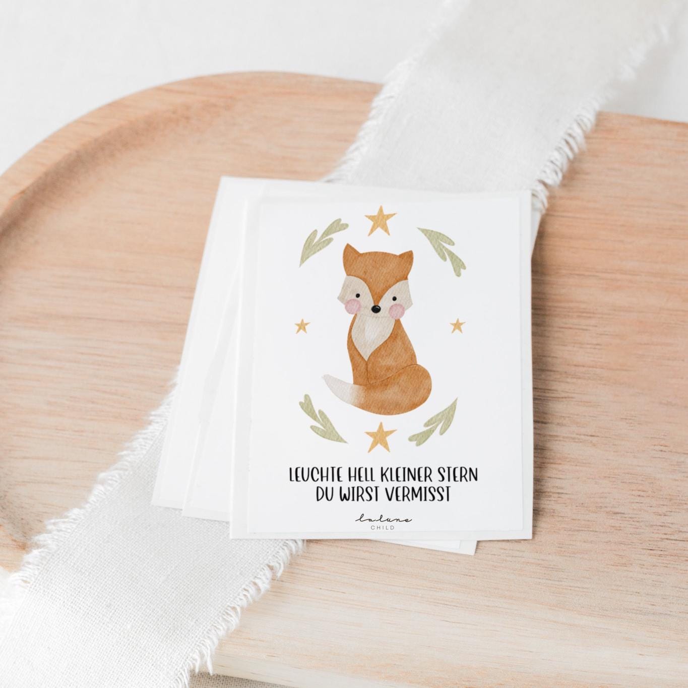 Aufkleber Grabkerze Fuchs – Leuchte hell kleiner Stern