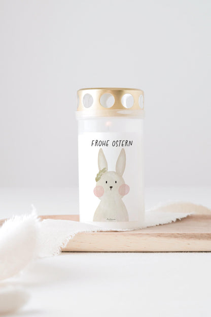 Grabkerze mit Spruch „frohe Ostern" Trauerkerze Trauergeschenk Sternenkind Ostern