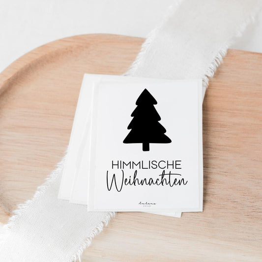Sticker für Grabkerze mit Spruch „Himmlische Weihnachten“ Gedenkkerze Trauerkerze