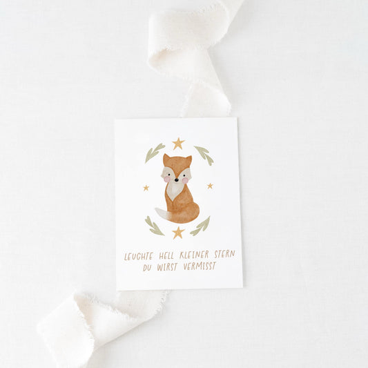 Postkarte Fuchs mit Spruch