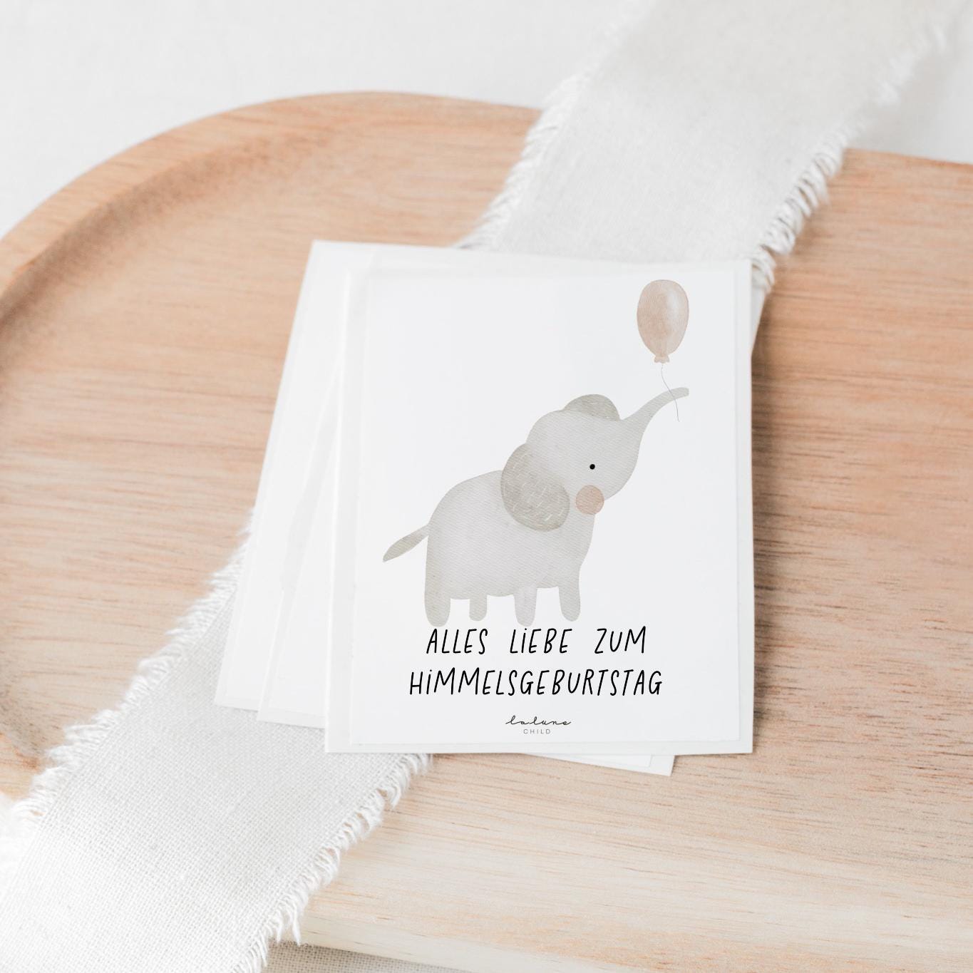 Aufkleber Grabkerze Elefant – Himmelsgeburtstag