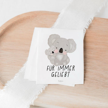 Aufkleber Grabkerze Koala Mama Papa Kind